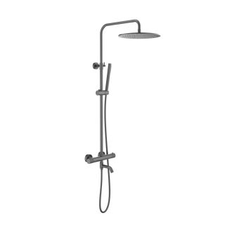 Душевая стойка Timo Saona SX-2380/18 с термостатом чёрное золото